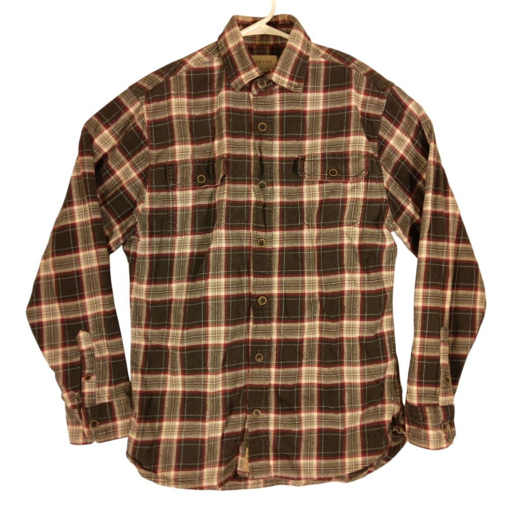 Jach's flannel shirt mens M Medium multicolor plaid long sleeve button